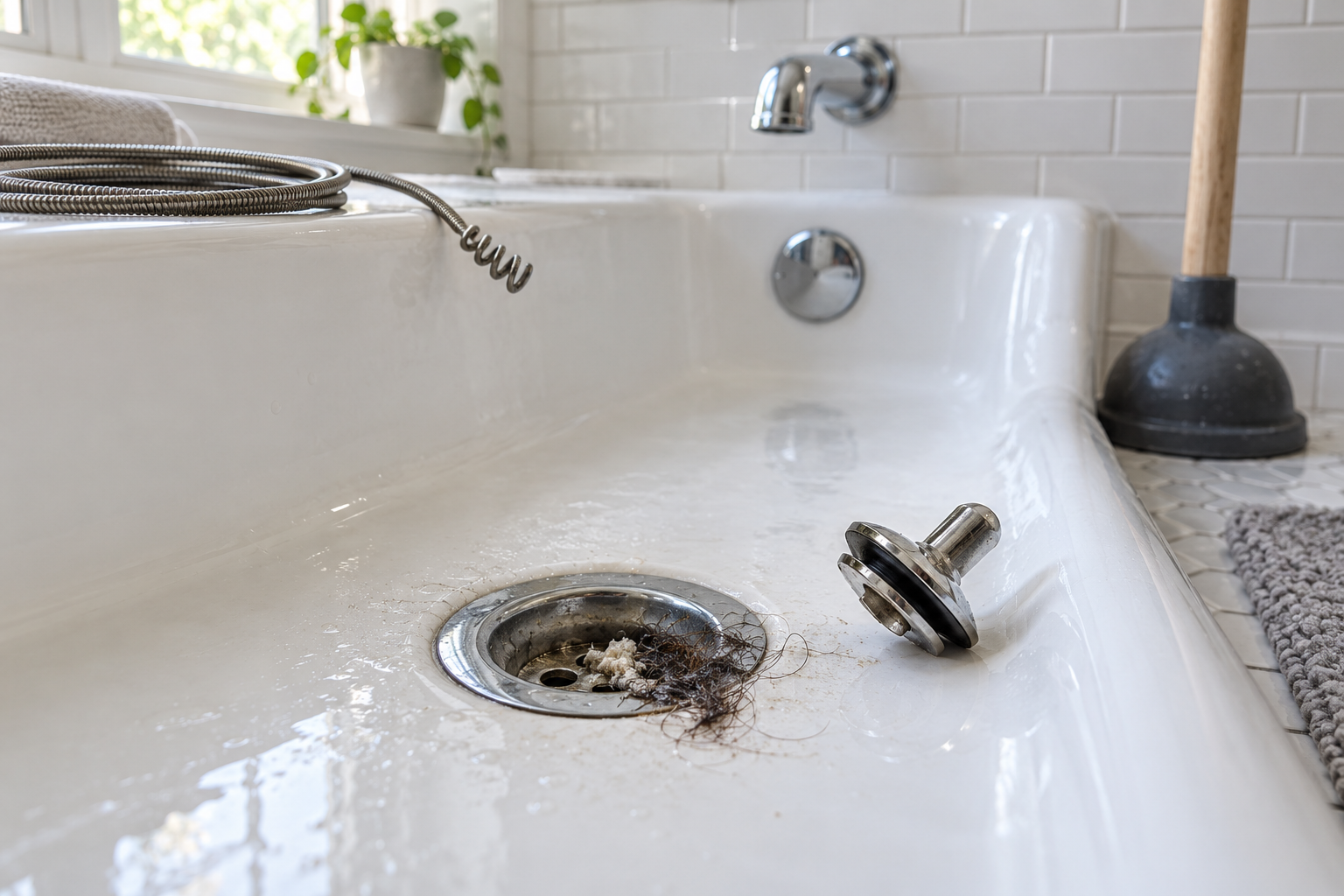 How to Clear a Clogged Tub Drain Safely and Keep It Flowing (San Antonio Mineral Buildup Fix)